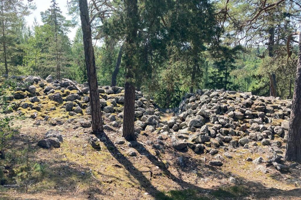 Cabin In The Woods, Close To Lake Maelaren エスキルスチュナ エクステリア 写真